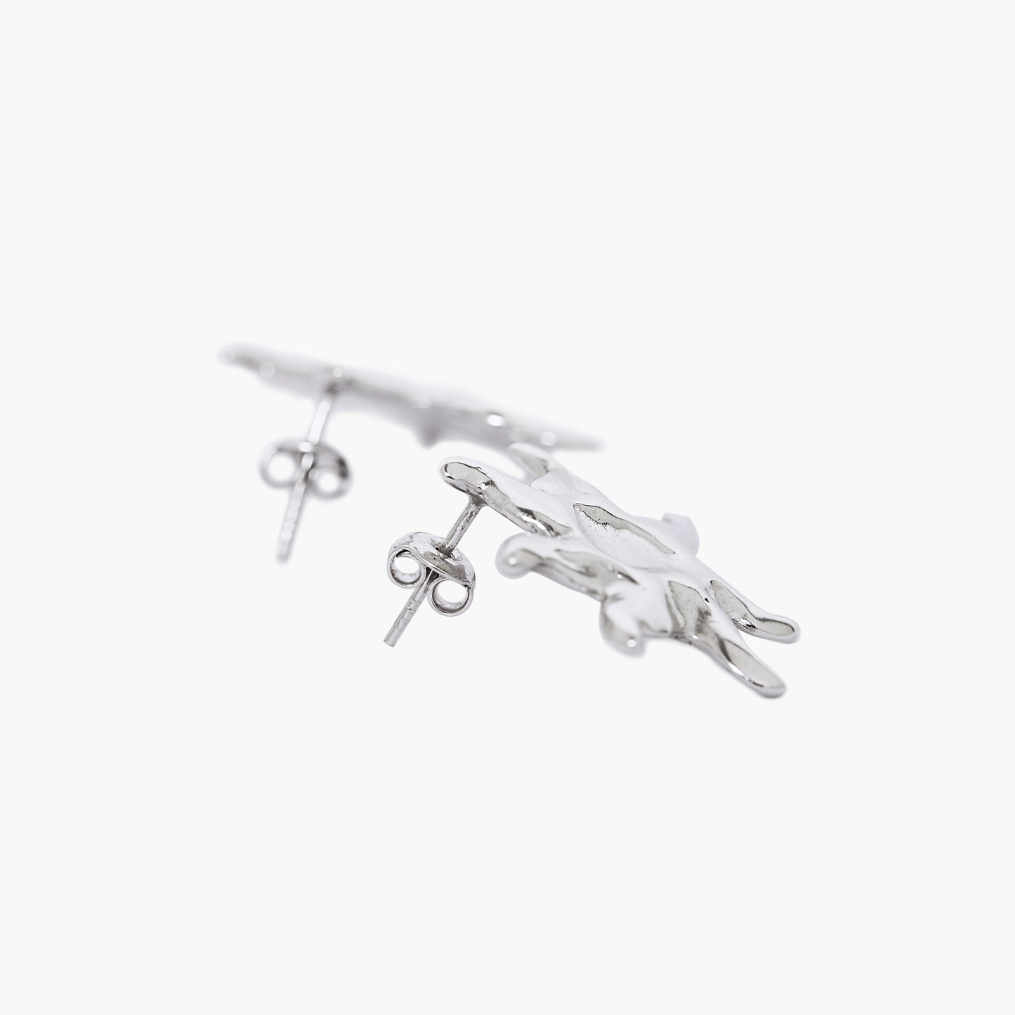 Silver sun earrings, trendy earrings