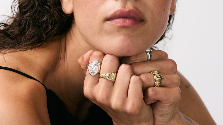 statement rings, silver rings, gold rings, cocktail rings, ring stack, organic rings