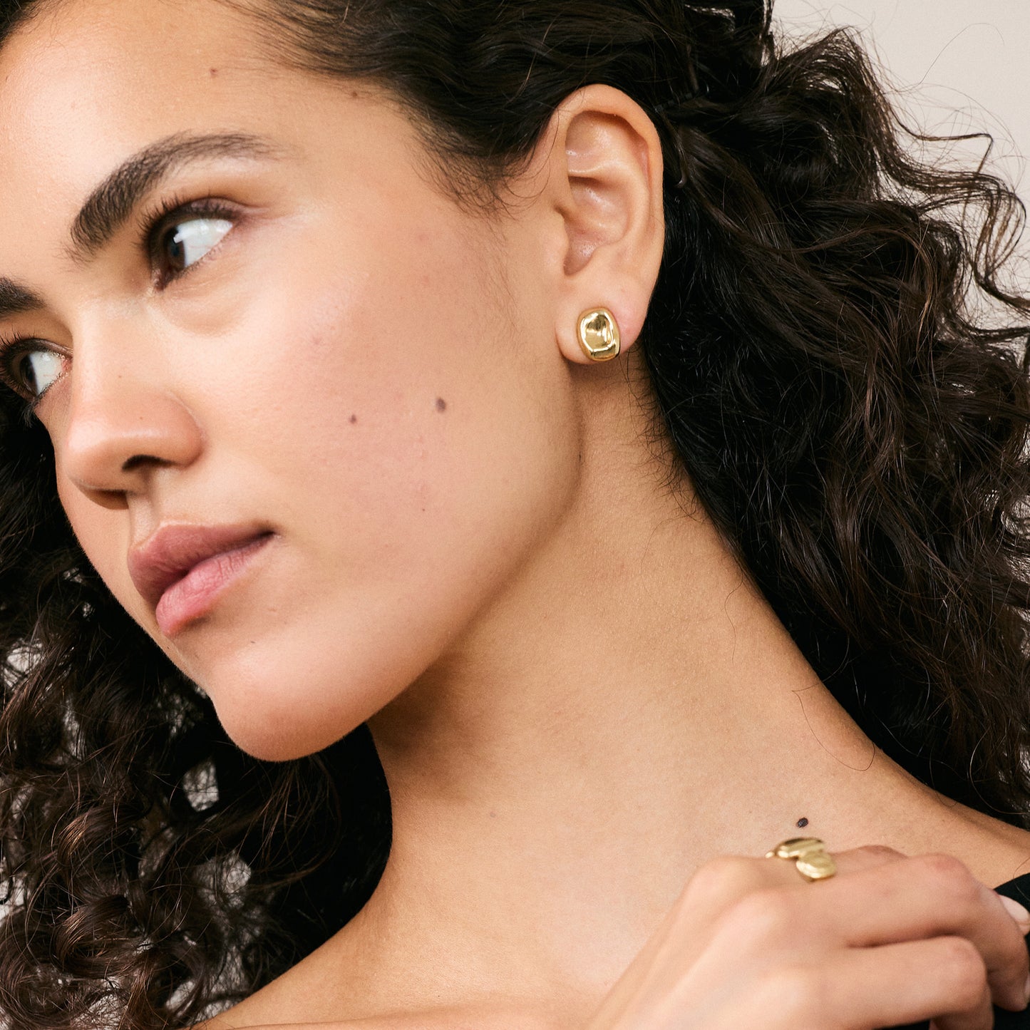 NUGGET EARRINGS GOLD