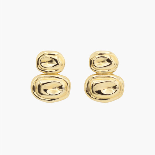 PEBBLE EARRINGS GOLD