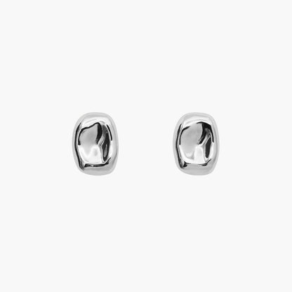 NUGGET EARRINGS SILVER