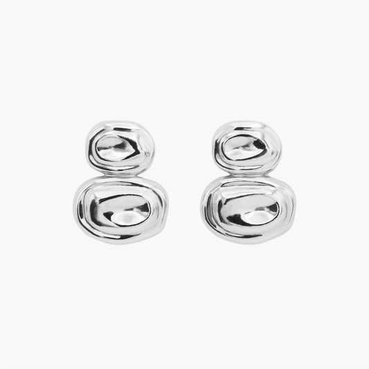 PEBBLE EARRINGS SILVER