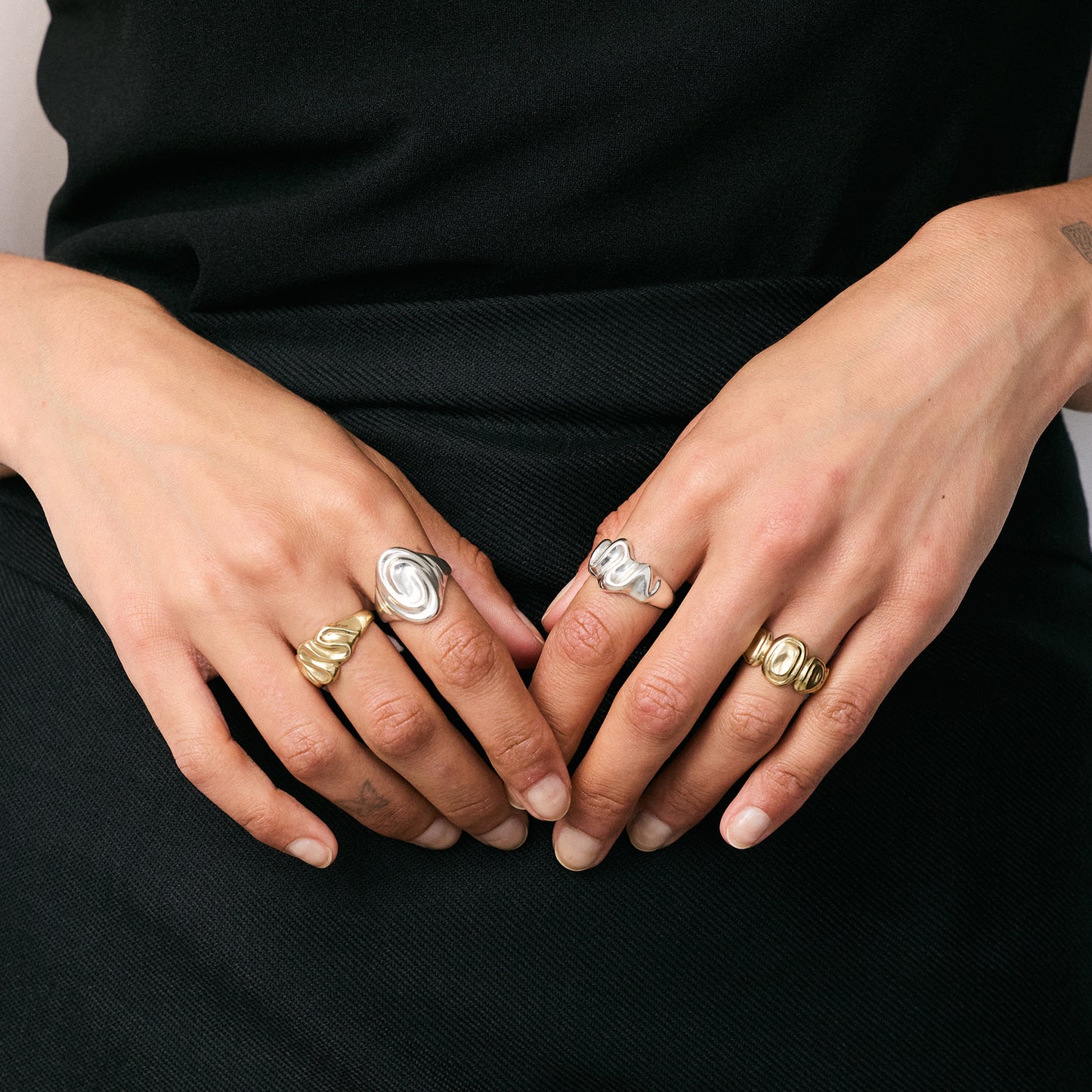 ONDINE OVAL RING SILVER