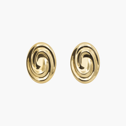 ONDINE OVAL EARRINGS GOLD