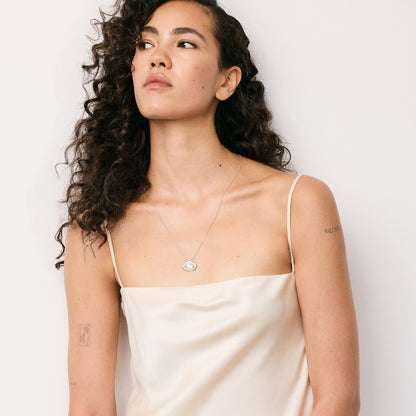 ONDINE OVAL NECKLACE SILVER