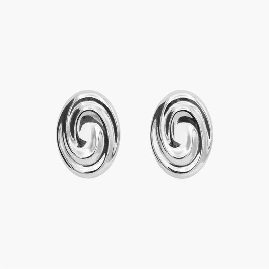 ONDINE OVAL EARRINGS SILVER