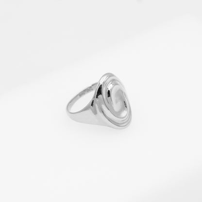 ONDINE OVAL RING SILVER