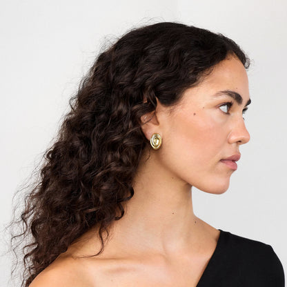 ONDINE OVAL EARRINGS GOLD