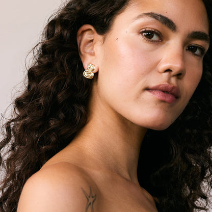 PEBBLE EARRINGS GOLD
