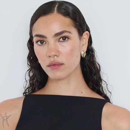 ONDINE ROUND EARRINGS GOLD