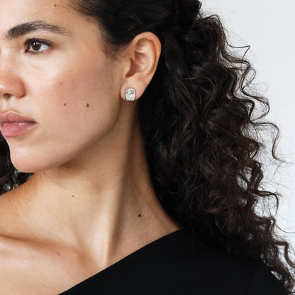 NUGGET EARRINGS SILVER