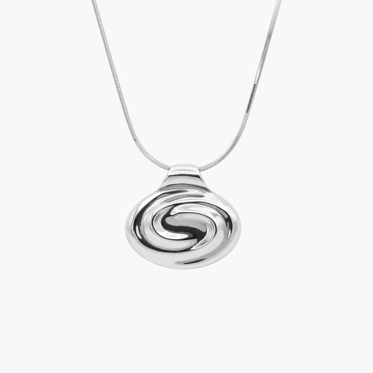 ONDINE OVAL NECKLACE SILVER