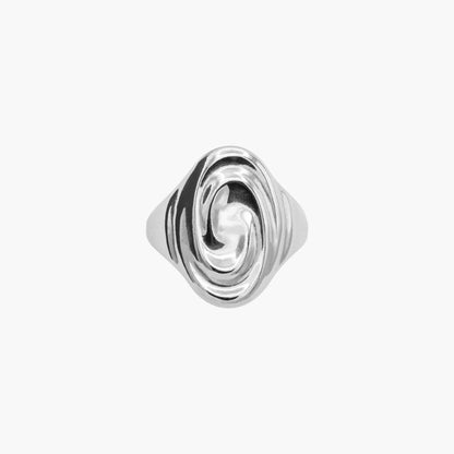 ONDINE OVAL RING SILVER