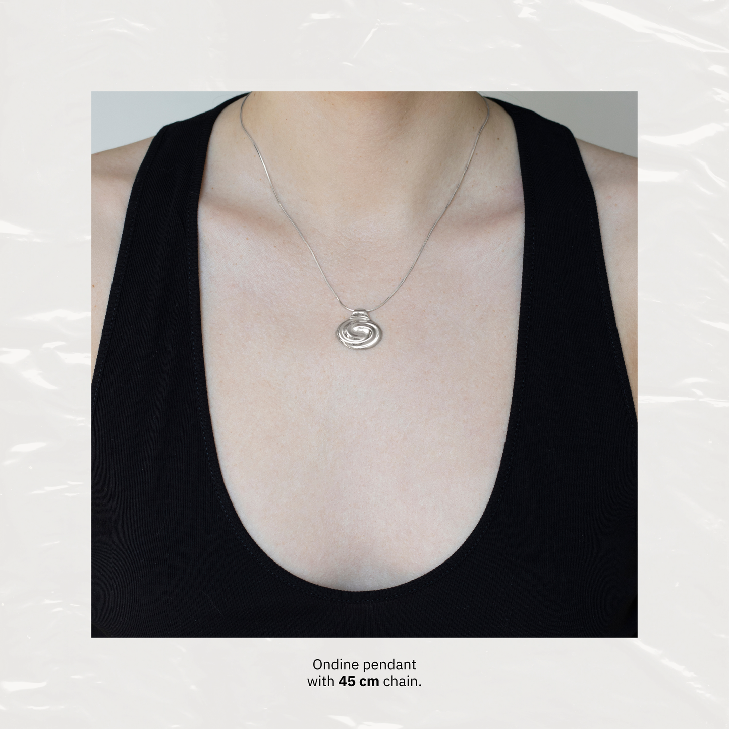 ONDINE OVAL NECKLACE SILVER
