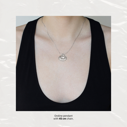 ONDINE OVAL NECKLACE SILVER