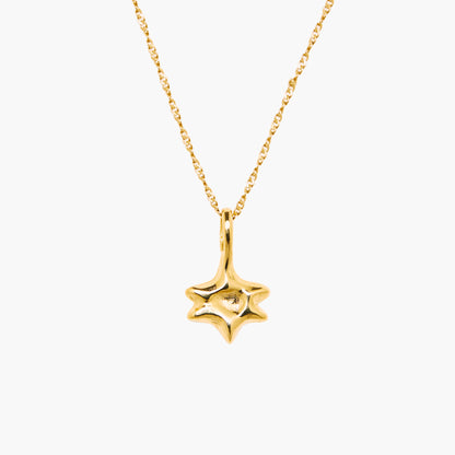 Small star pendant necklace on the sterling silver chain, 45 cm.