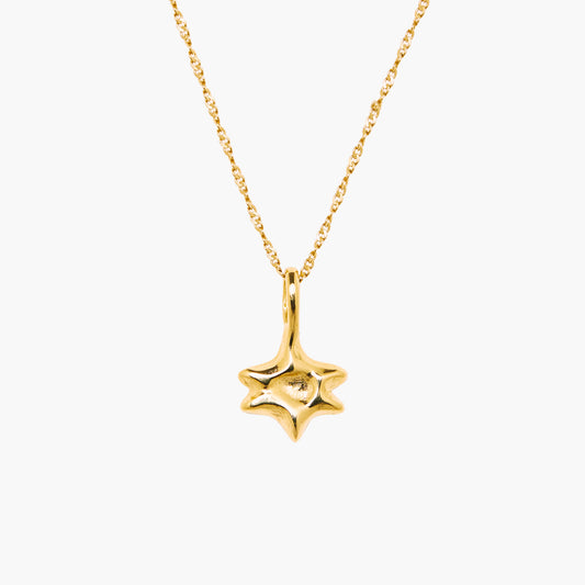 Small star pendant necklace on the sterling silver chain, 45 cm.